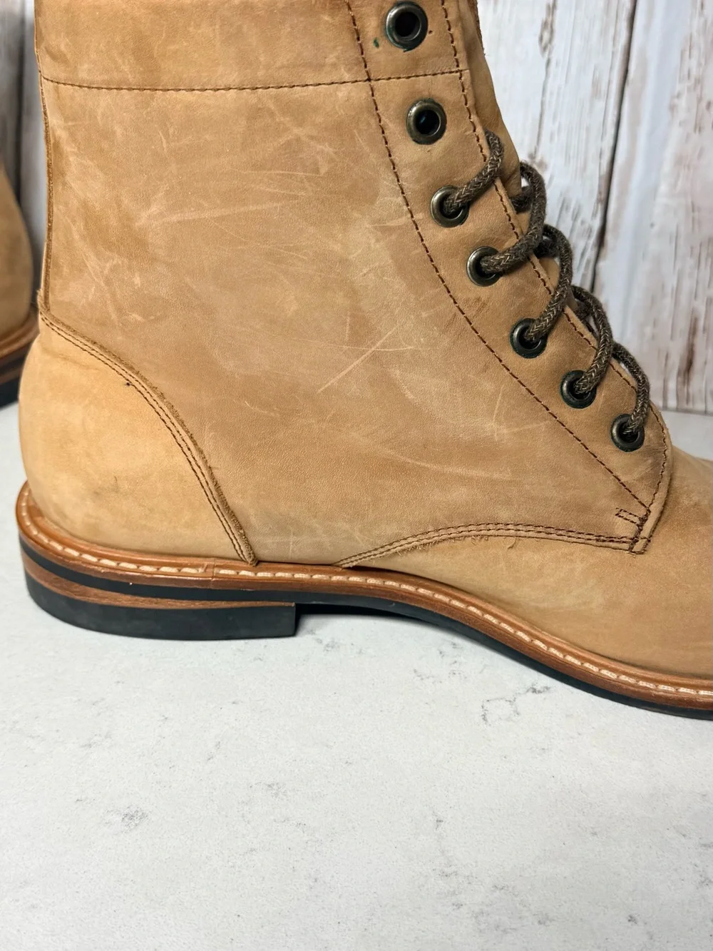 Nisolo All-Weather Andres Boots – Men’s Size 11.5– Tobacco Leather